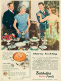 Vintage Dinner Party 1950s Vintage Retro Advert Poster
