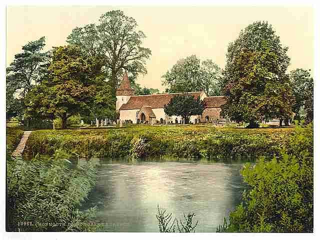 Vintage Dixton Ferry and Church Monmouth A4 Photo Print