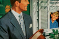 Vintage Domestic Scene 1950s Vintage Retro Advert Poster