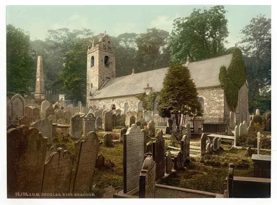 Vintage Douglas Kirk Braddan Isle Of Man England A4 Photo Print
