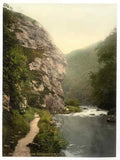 Vintage Dovedale Lion Rock Derbyshire England A4 Photo Print