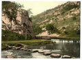 Vintage Dovedale Stepping Stones Derbyshire England A4 Photo Print
