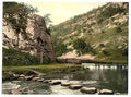 Vintage Dovedale stepping stones Derbyshire A4 Photo Print