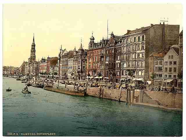 Vintage Dovenfleeth Hamburg A4 Photo Print