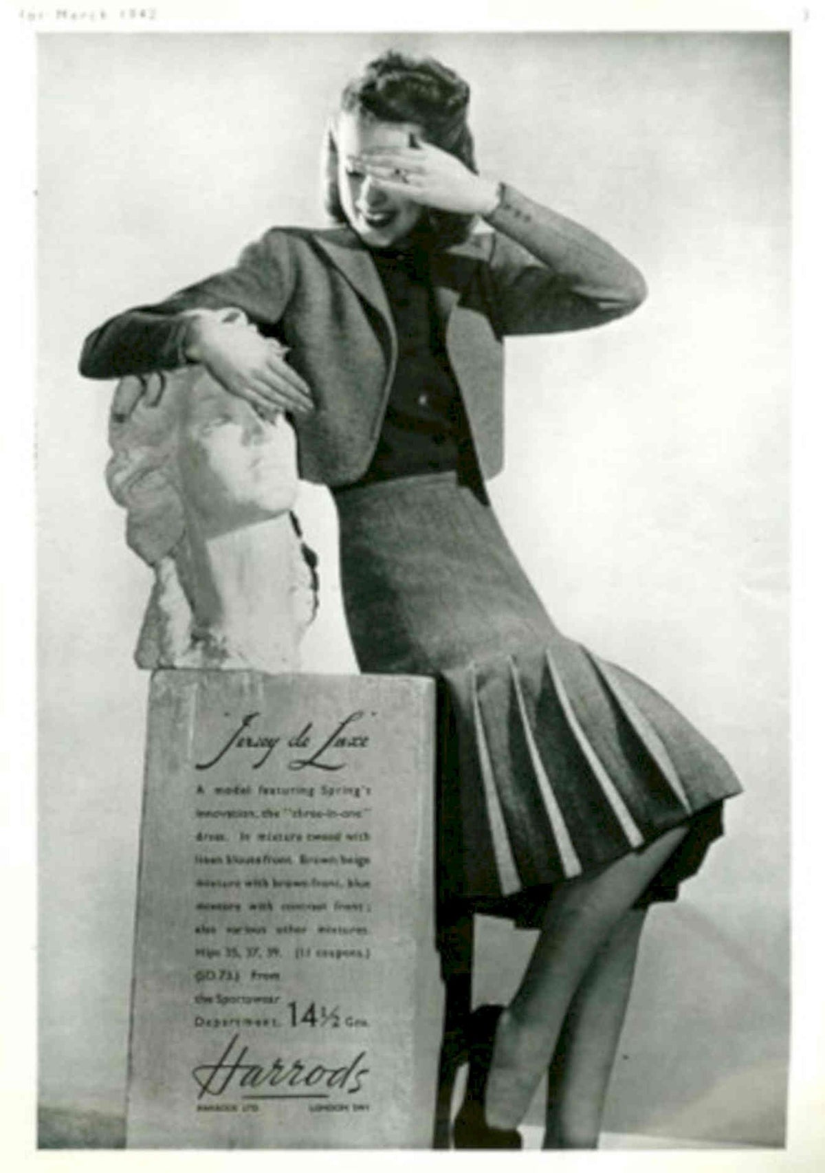 Vintage Dress Harrods 1940s Vintage Retro Advert Poster
