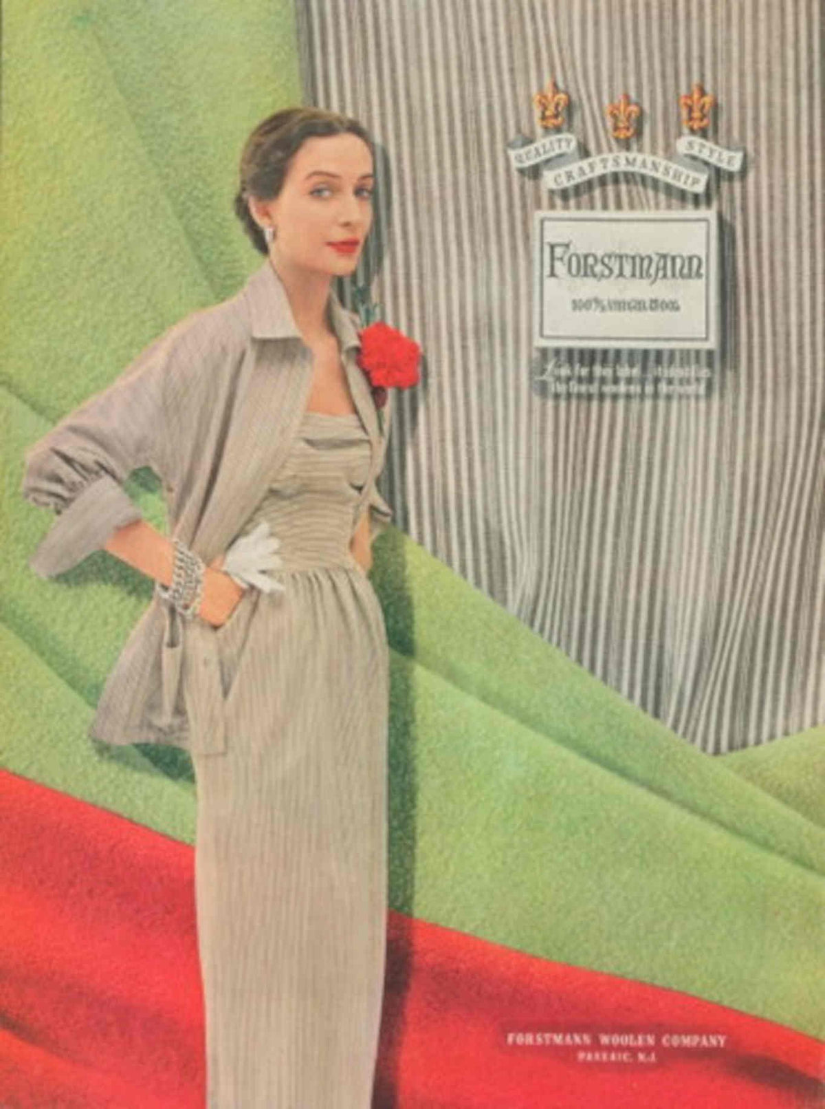 Vintage Dress Pattern 1950s Vintage Retro Advert Poster
