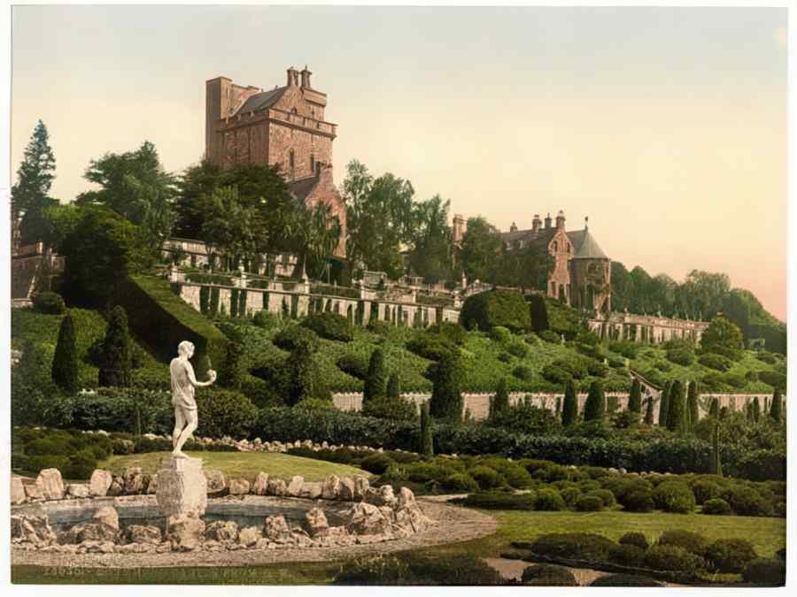 Vintage Drummond Castle From Sw Ie Southwest Scotland A4 Photo Print