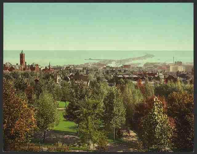 Vintage Duluth from Cascade Park A4 Photo Print