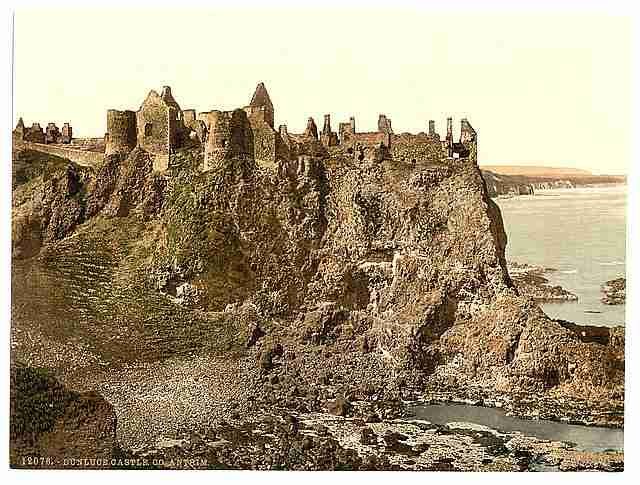Vintage Dunluce Castle County Antrim A4 Photo Print