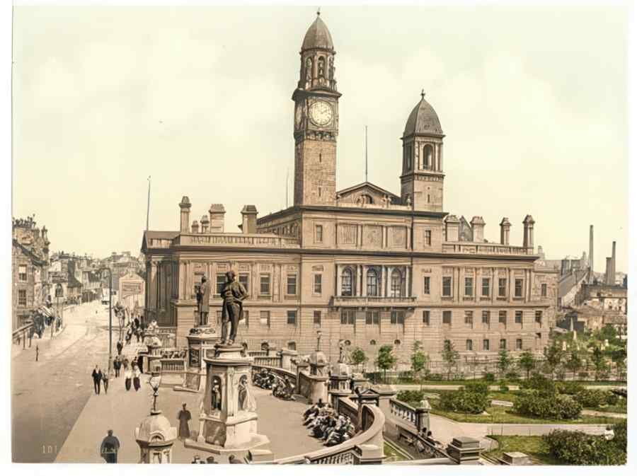 Vintage Dunn Square Paisley Scotland A4 Photo Print