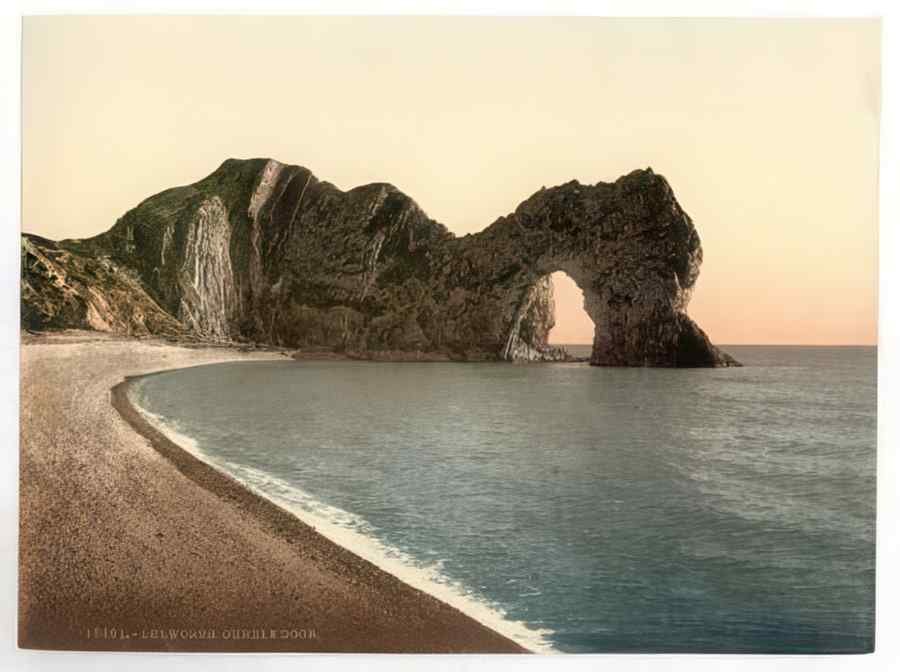Vintage Durdle Door Lulworth England A4 Photo Print