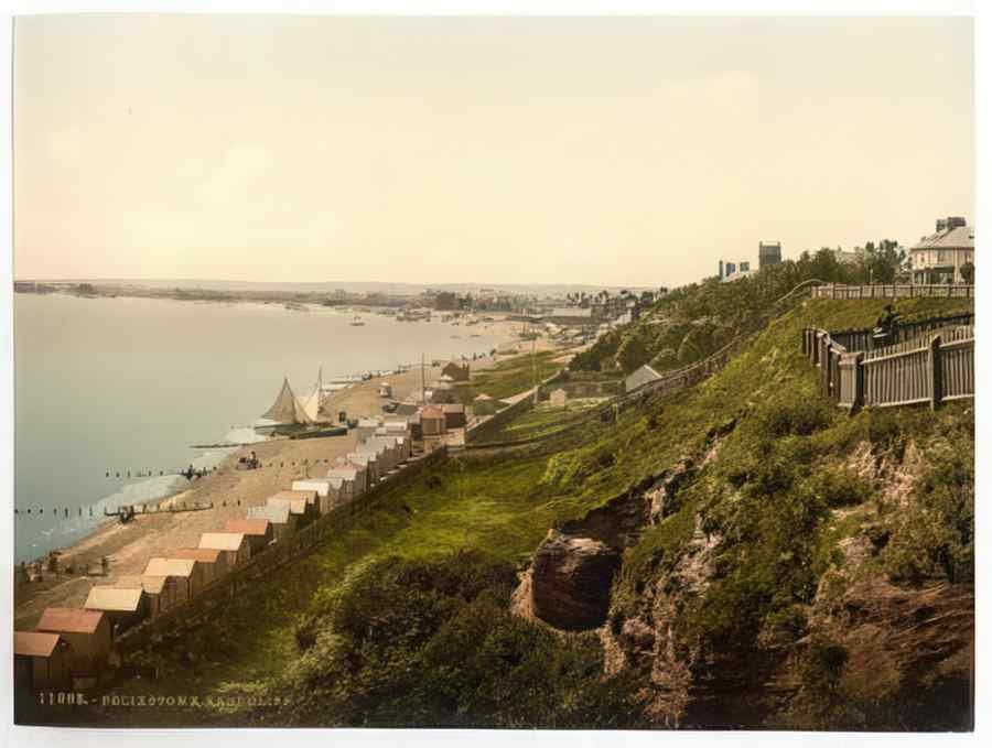 Vintage East Cliff Felixstowe England A4 Photo Print