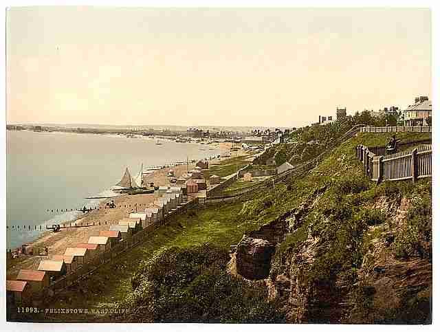 Vintage East Cliff Felixstowe A4 Photo Print