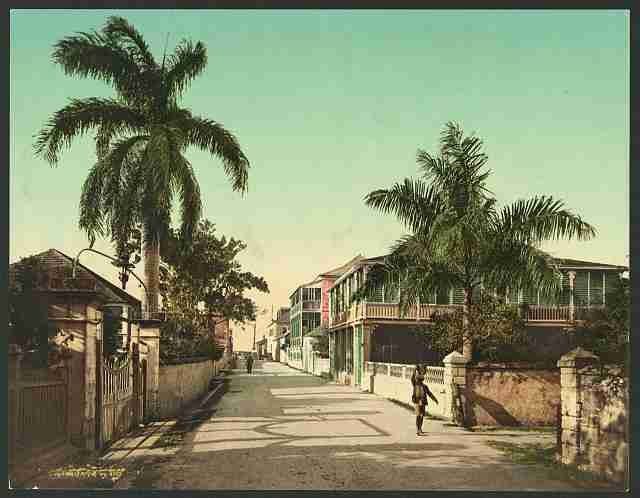 Vintage East Street Nassau Bahama Islands A4 Photo Print