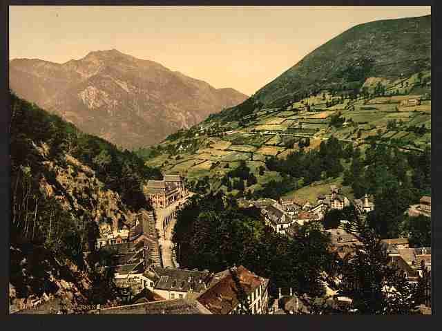 Vintage Eaux Bonnes Pyrenees A4 Photo Print