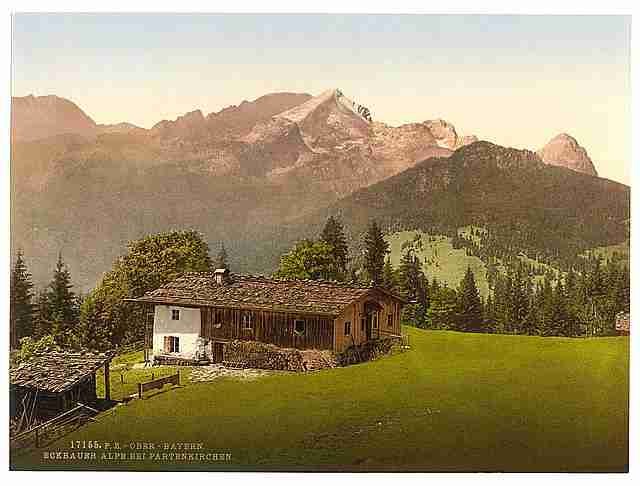 Vintage Eckbauer Alp Partenkirchen Upper Bavaria A4 Photo Print