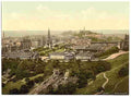 Vintage Edinburgh from the castle A4 Photo Print