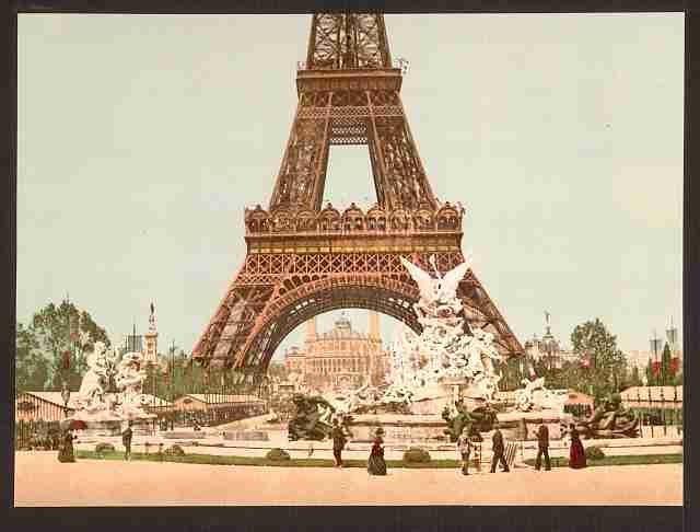 Vintage Eiffel Tower I Exposition Universal 1900 Paris A4 Photo Print