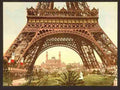 Vintage Eiffel Tower III Exposition Universal 1900 Paris A4 Photo Print