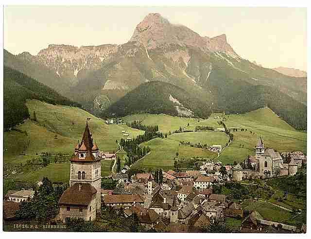Vintage Eisenerz general view A4 Photo Print