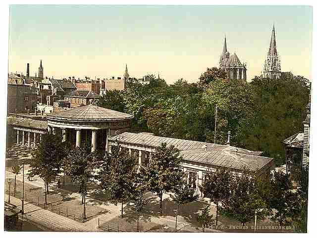 Vintage Elises Fountain Aachen the Rhine A4 Photo Print