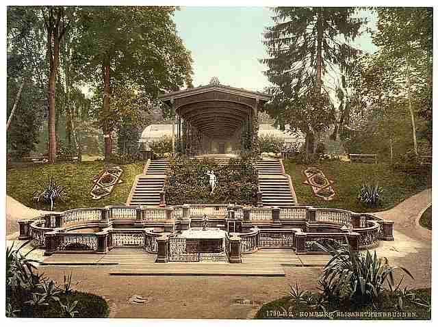 Vintage Elizabeths Fountain Homburg Hesse Nassau A4 Photo Print