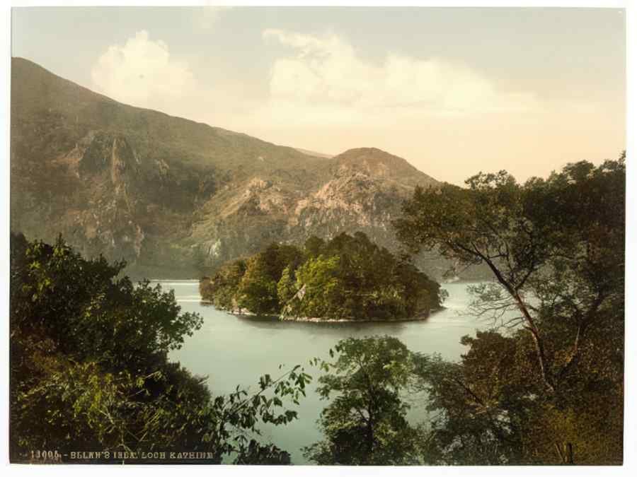 Vintage Ellens Isle Loch Katrine Trossachs Scotland A4 Photo Print