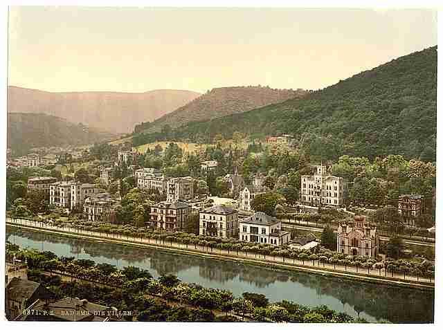 Vintage Ems Les Bains Hesse Nassau A4 Photo Print