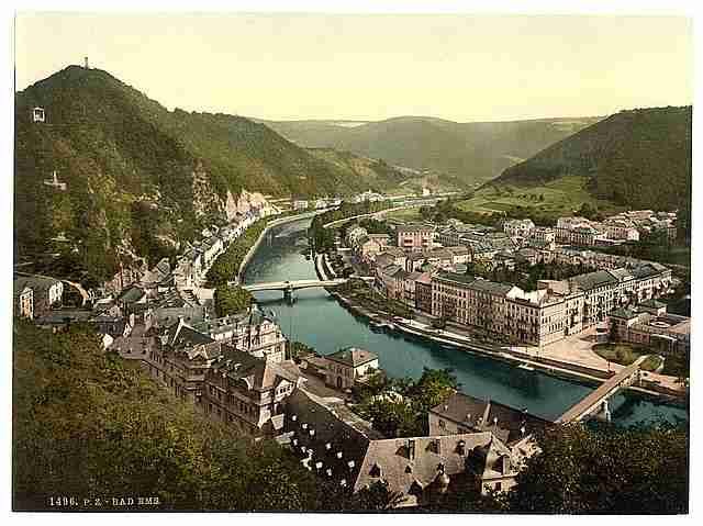 Vintage Ems the Rhine A4 Photo Print
