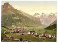 Vintage Engelberg Valley general view Bernese Oberland A4 Photo Print