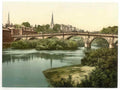 Vintage English Bridge Shrewsbury England A4 Photo Print