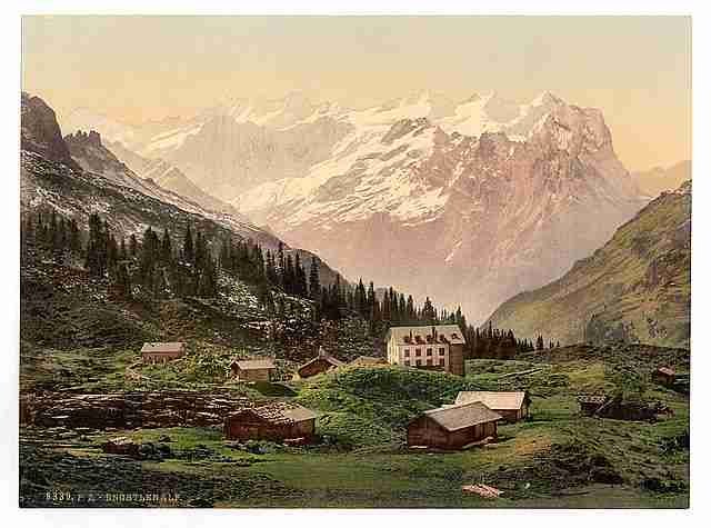 Vintage Engstlenalp general view Unterwald A4 Photo Print