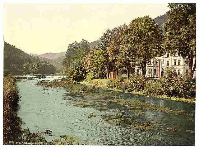Vintage Entrance to Schwarza Valley Blankenburg Thuringia A4 Photo Print