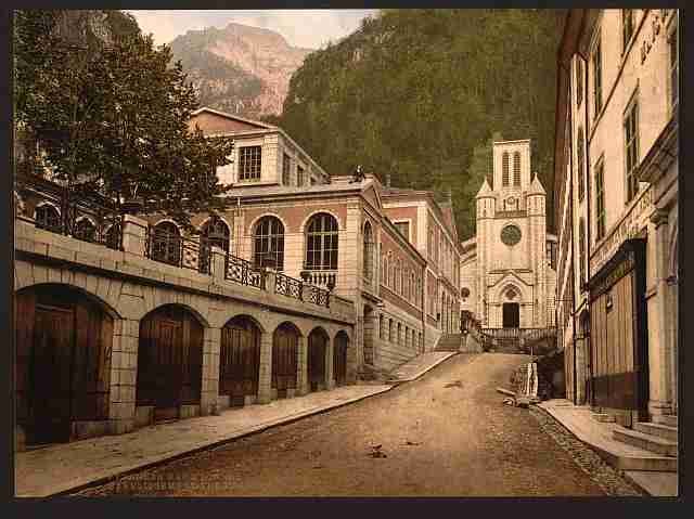 Vintage Establishment thermal Eaux Bonnes Pyrenees A4 Photo Print