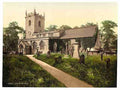Vintage Eyam Church Derbyshire A4 Photo Print
