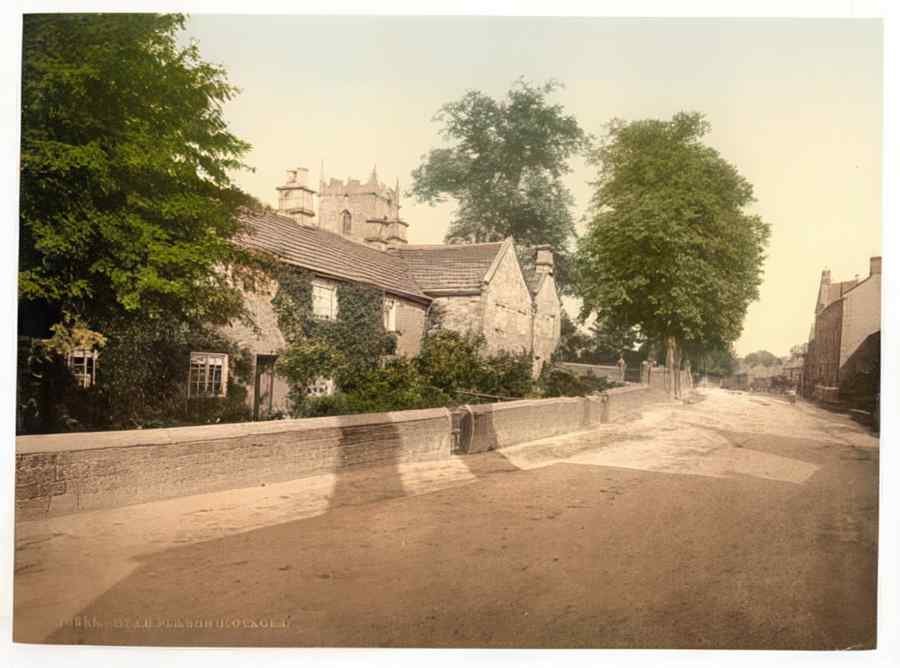 Vintage Eyam Plague Cottages Derbyshire England A4 Photo Print