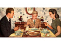 Vintage Family Dinner 2 1950s Vintage Retro Advert Poster