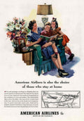 Vintage Family Interior 1940s Vintage Retro Advert Poster
