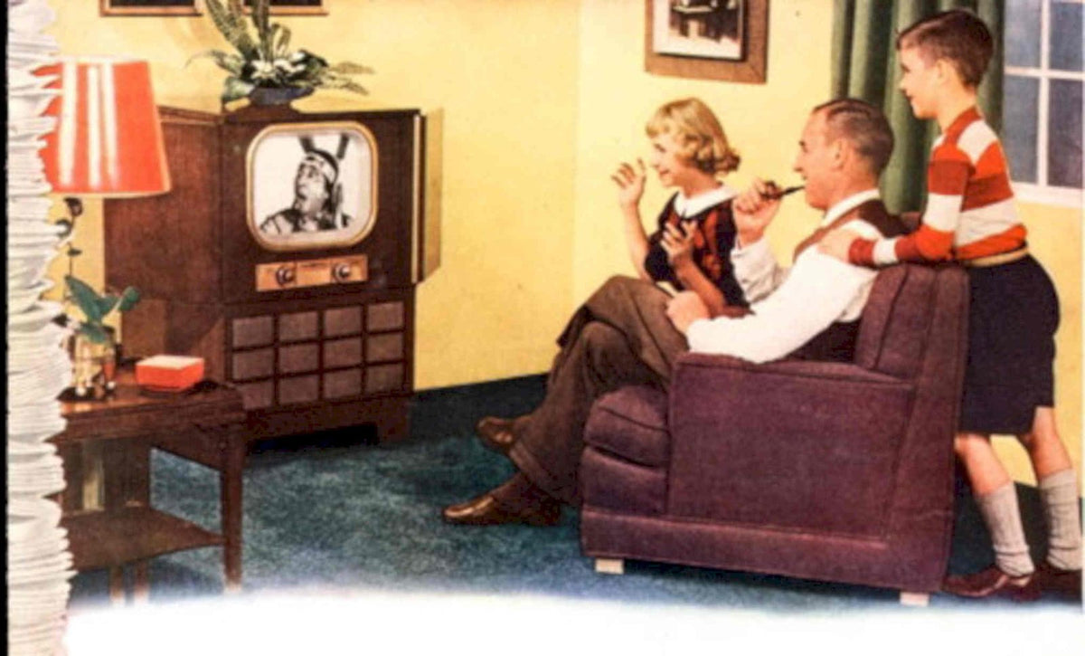 Vintage Family Tv 1 1950s Vintage Retro Advert Poster