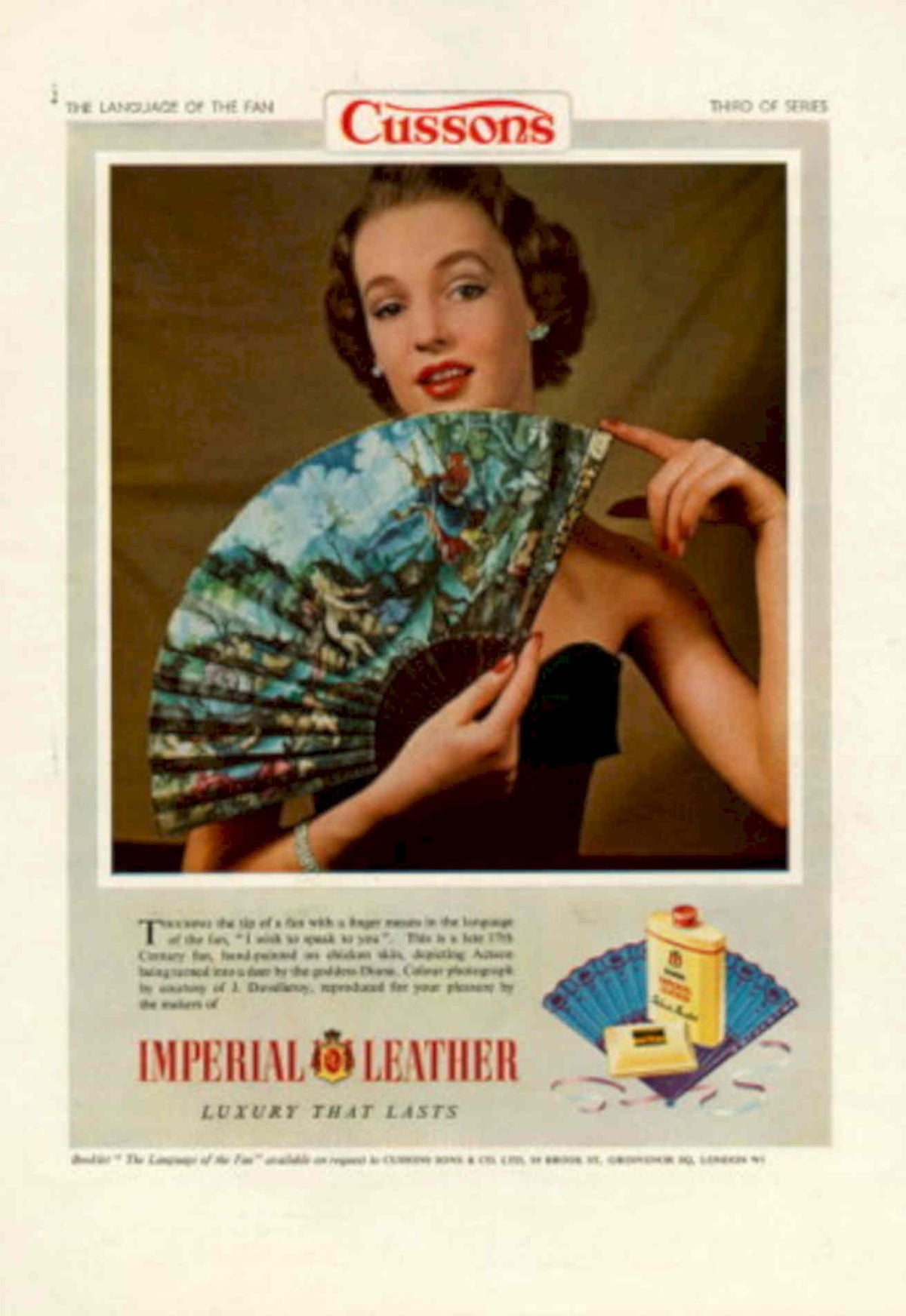 Vintage Fan Cussons 1950s Vintage Retro Advert Poster