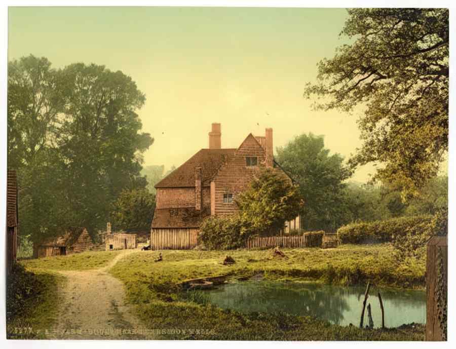 Vintage Farmhouse Near Tunbridge Wells England A4 Photo Print