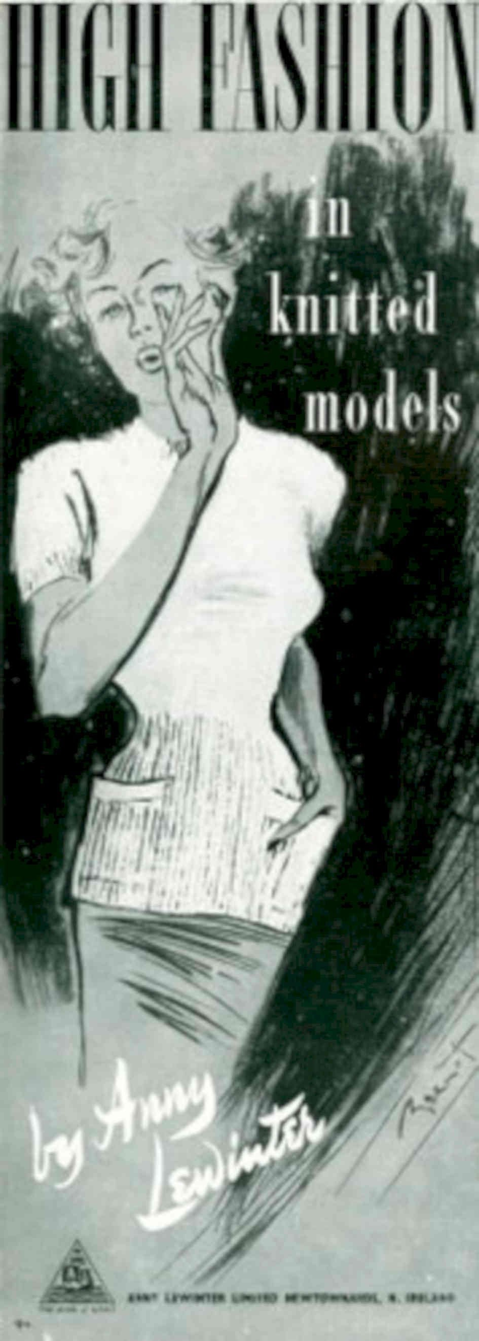 Vintage Fashion Model 1940s Vintage Retro Advert Poster