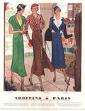 Vintage Fashion Paris 1930s Vintage Retro Advert Poster