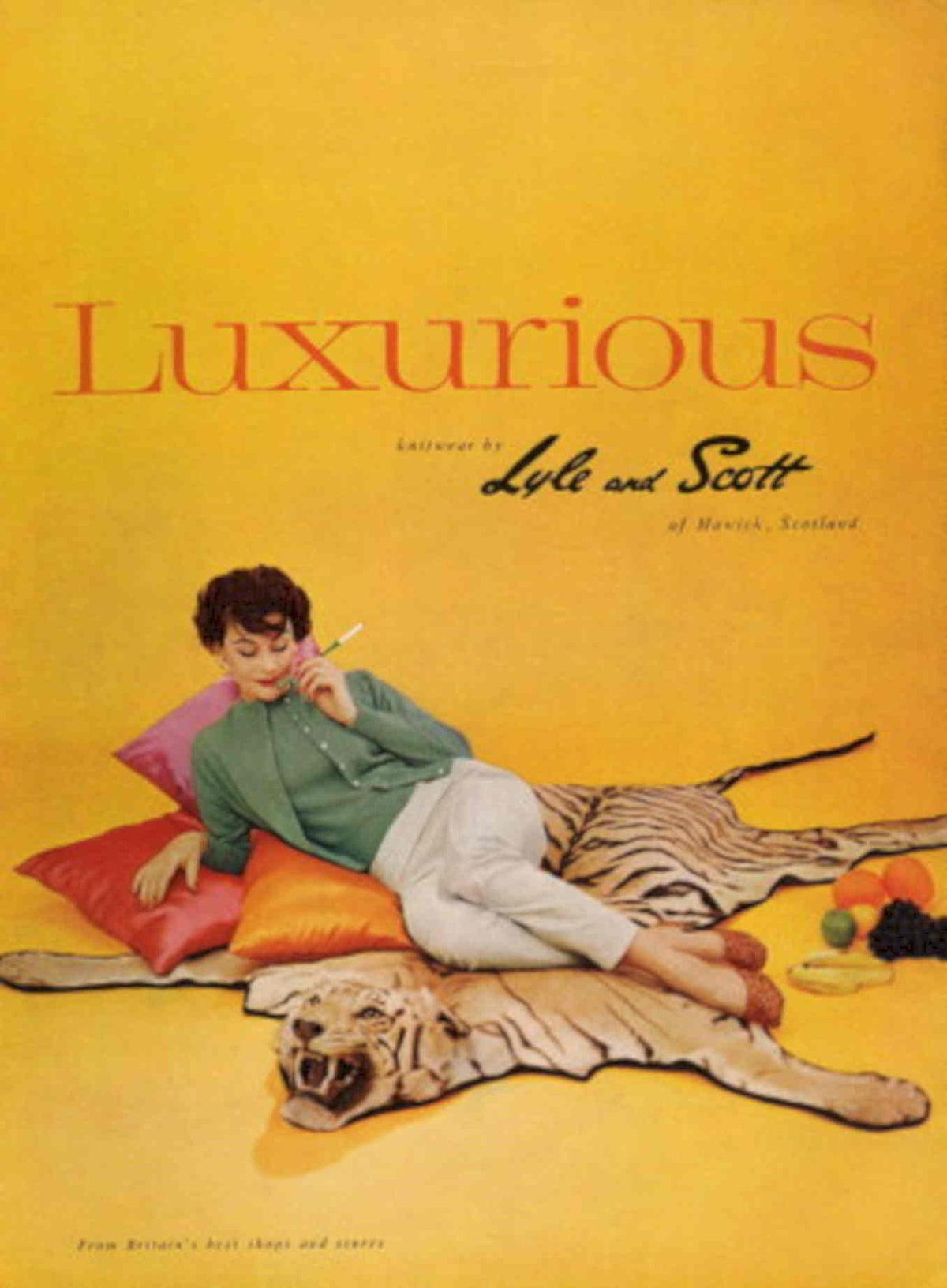 Vintage Fashion Rug 1950s Vintage Retro Advert Poster