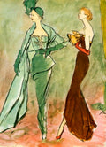 Vintage Fashion Women 1940s Vintage Retro Advert Poster