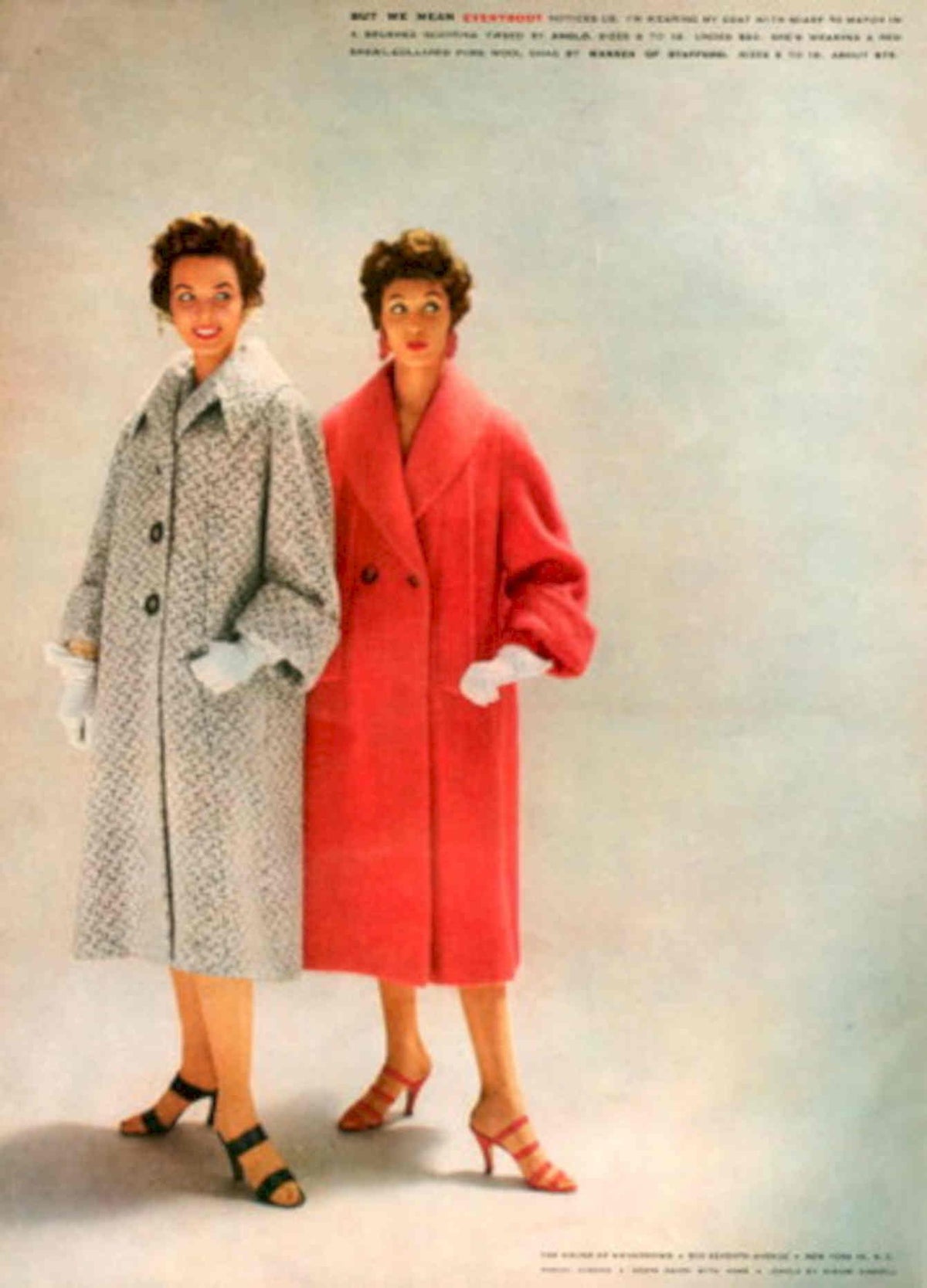 Vintage Fashion Women 1950s Vintage Retro Advert Poster