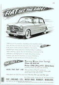 Vintage Fiat 1100 1950s Vintage Retro Advert Poster