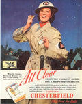 Vintage Firefighter Chesterfield 1940s Vintage Retro Advert Poster