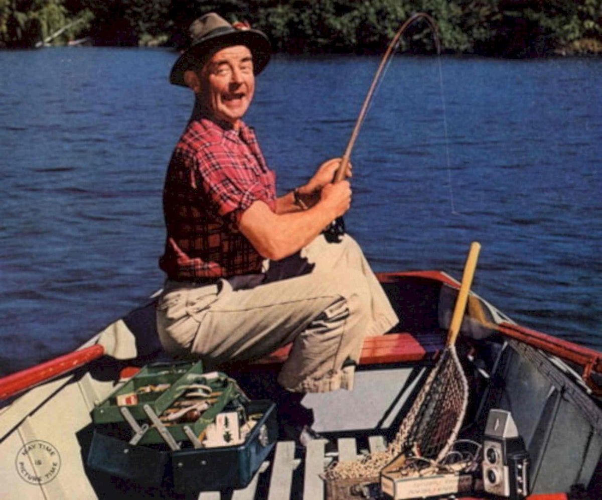 Vintage Fishing Scene 1950s Vintage Retro Advert Poster