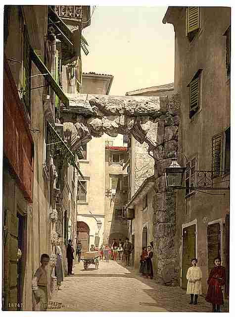 Vintage Fiume a street Croatia A4 Photo Print